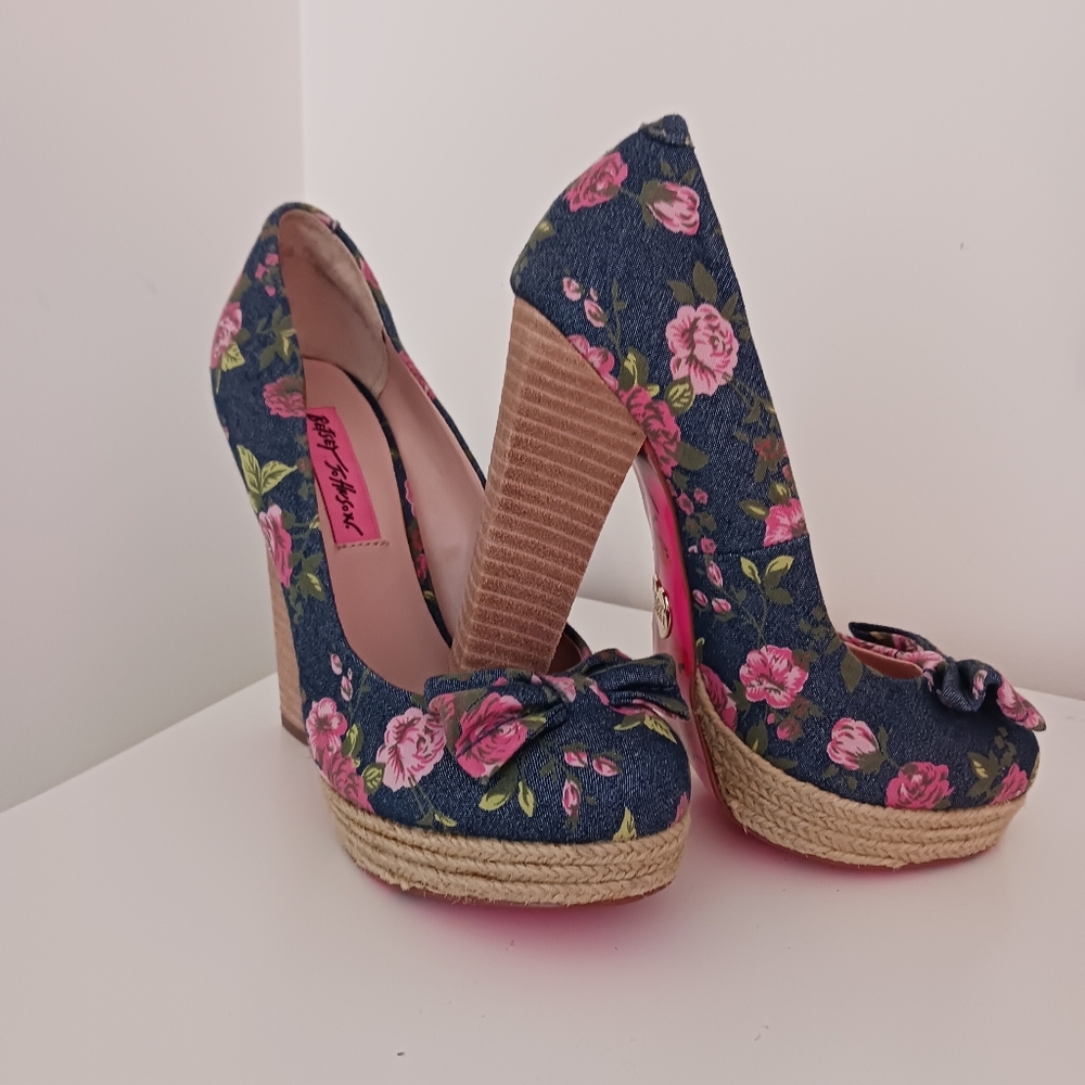 Betsey Johnson Flowered High Heels